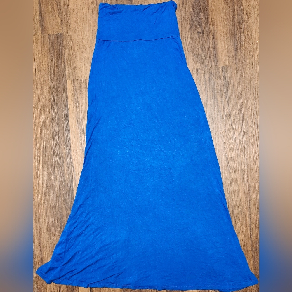 EUC Womens Sz Sm Body Central Blue Maxi Skirt, Perfect Condition